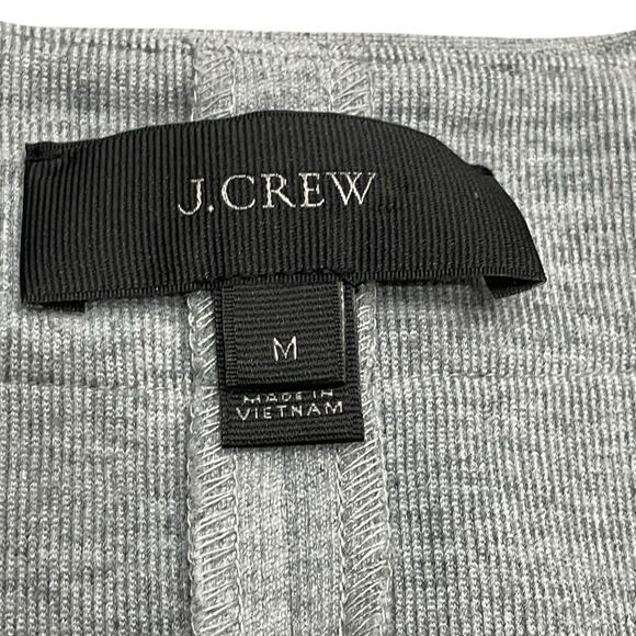 J.Crew Gray Open-Front Sweater Blazer Cardigan Sz M Preppy Knit Stretch Sweater - Picture 3 of 6